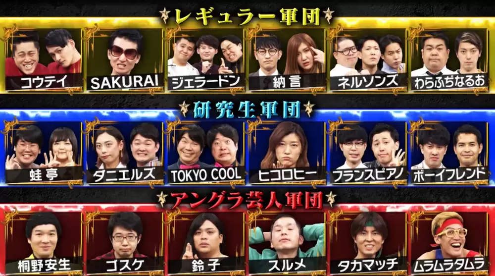 クリスマスファッション 第1回軍団対抗「有ジェネカップ」開催!“笑撃”の三つ巴バトル お笑い・バラエティ