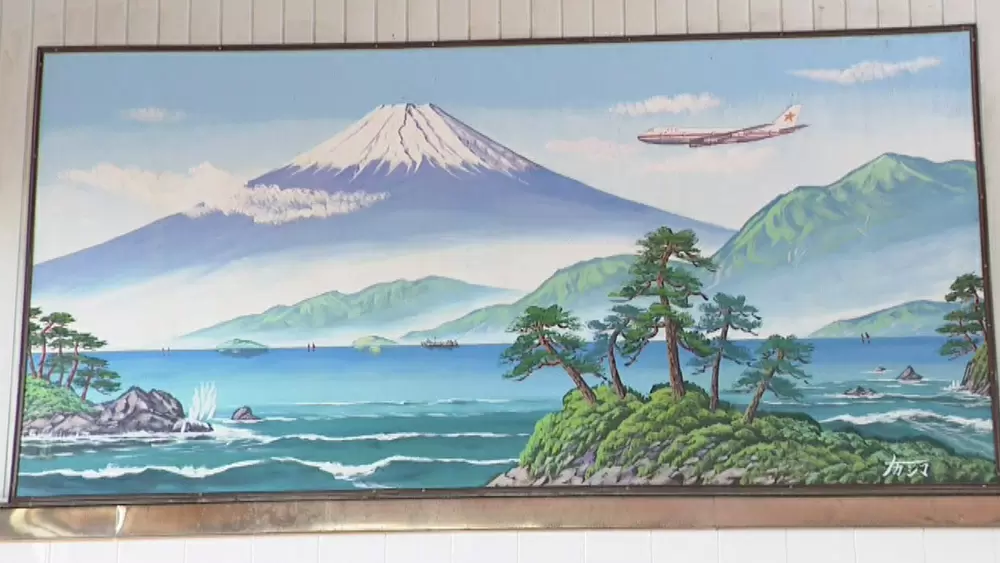 富士山絵画、日本の桜、オリジナル絵画、花桜富士山桜