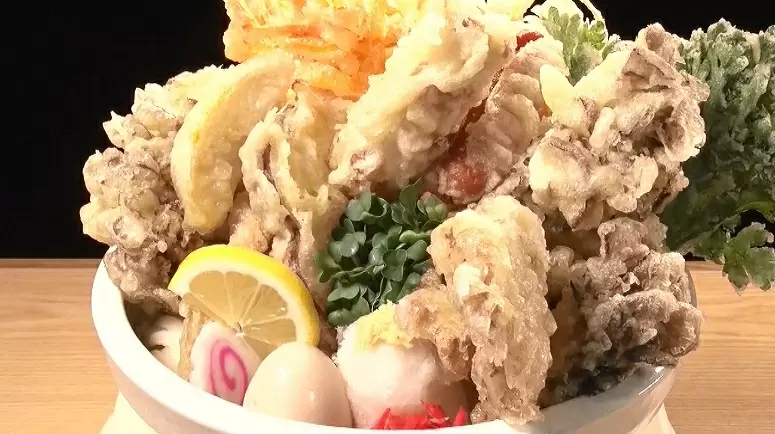 超メガ盛り】天ぷらが16個のった「ぶっかけうどん」｜TBSテレビ