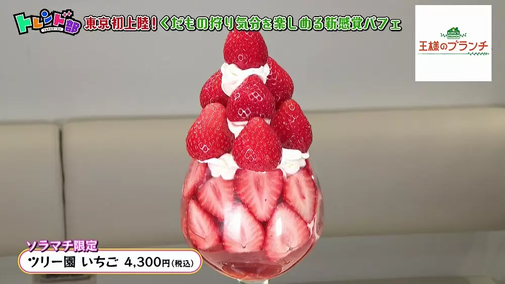いちご2パック分⁉巨大な新感覚いちごパフェを発見｜TBSテレビ