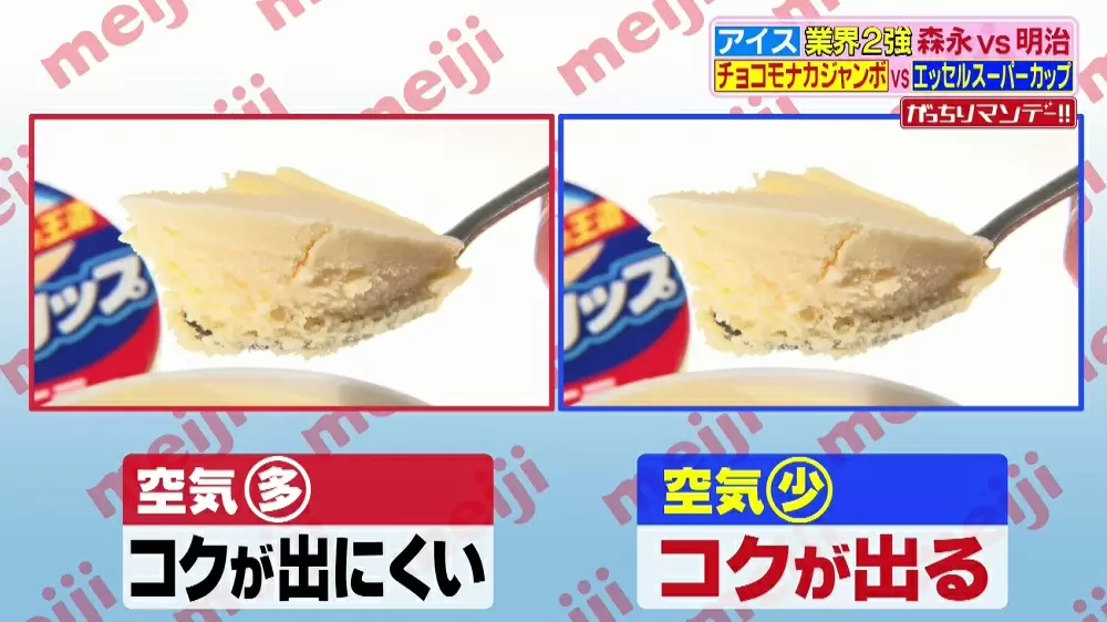 チョコモナカジャンボ」「エッセルスーパーカップ」に共通する