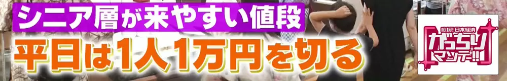 値段もシニア層が来やすい価格に