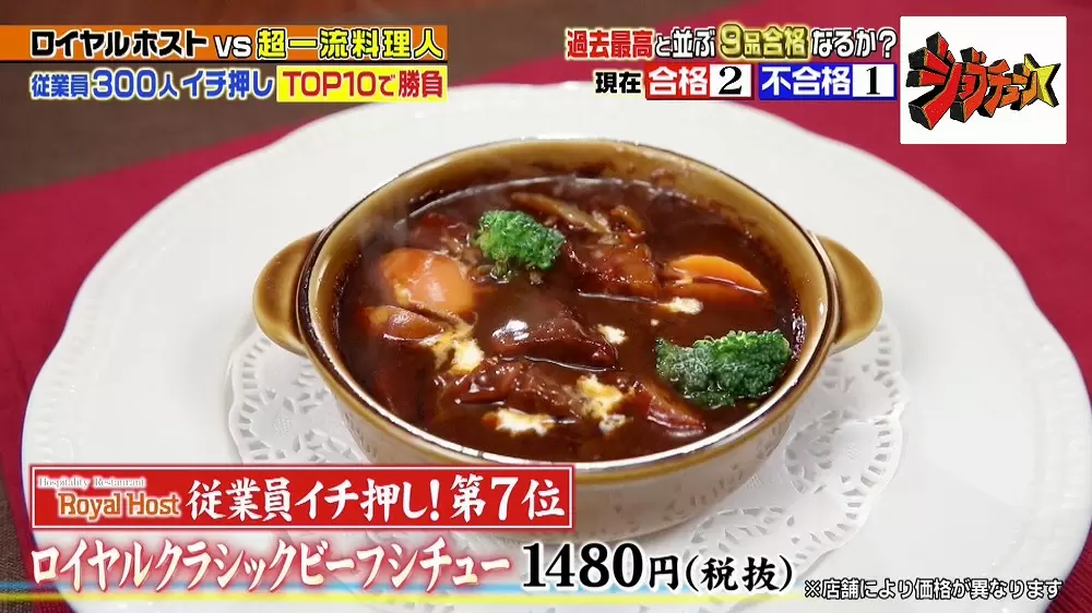 従業員300名が選ぶ ロイヤルホスト のおすすめ伝統メニュー ジョブチューン Tbsテレビ