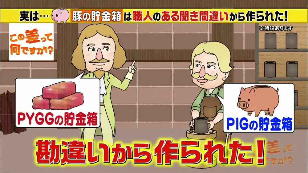 豚の貯金箱はイギリス生まれ 誕生のきっかけは 職人の 勘違い だった この差って何ですか Tbsテレビ 豚の貯金箱はイギリス生まれ 誕生のきっかけは 職人の 勘違い だった この差って何ですか Tbsテレビ