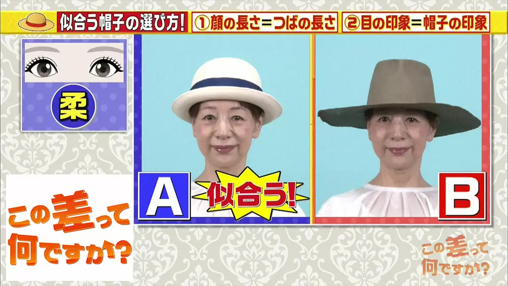 “柔らかい目”の人が丸いフォルムの帽子をかぶるとソフトな顔立ちが引き立ってやさしい雰囲気に