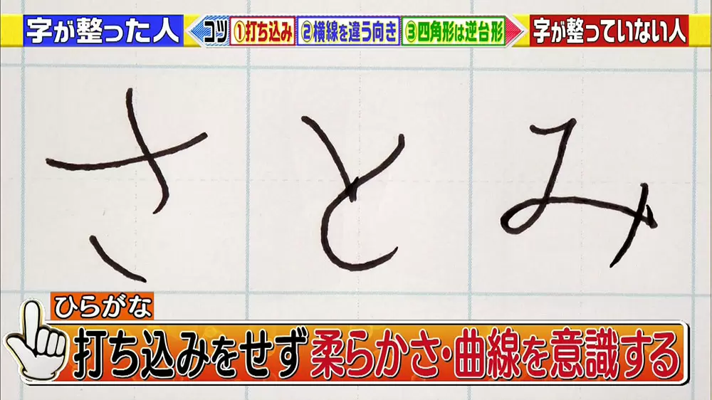 美しく整った字を書くための たった3つのポイント教えます この差って何ですか Tbsテレビ 美しく整った字を書くための たった3つのポイント教えます この差って何ですか Tbsテレビ