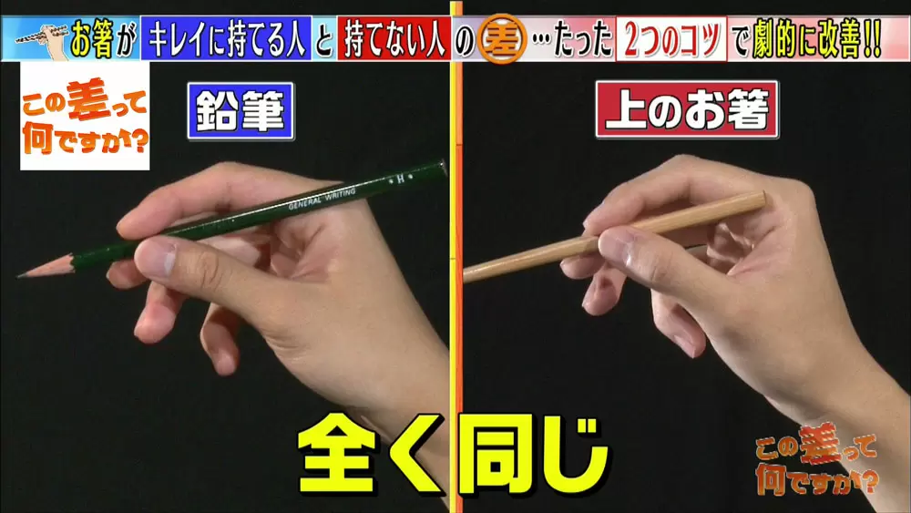 簡単 誰でもキレイにお箸を持てる たった2つのポイント この差って何ですか Tbsテレビ