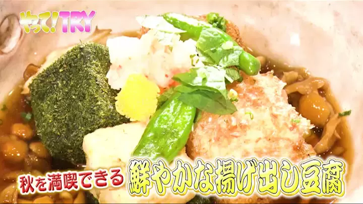 鮮やかな揚げ出し豆腐
