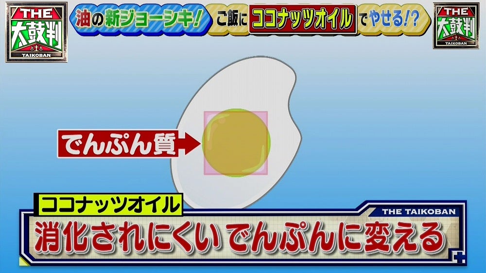 新常識 ご飯にココナッツオイルでやせる 健康に良い油の使い方 名医のthe太鼓判 tbsテレビ