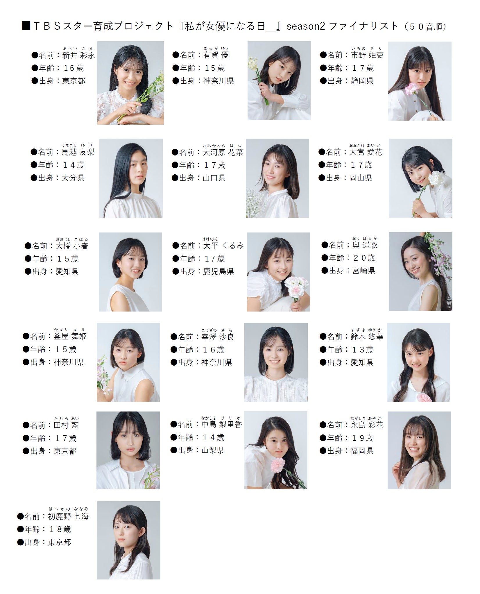 4月16日 土 からオーディション番組がスタート 私が女優になる日 Season2 Tbsテレビ 4月16日 土 からオーディション番組がスタート 私が女優になる日 Season2 Tbsテレビ